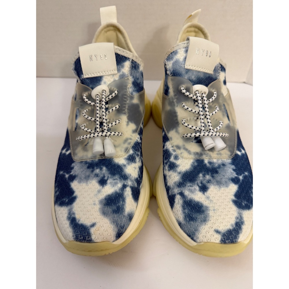 Steve Madden Myles Blue White Tie Dye Chunky Platform Sneakers Womens 8M - Picture 5 of 10